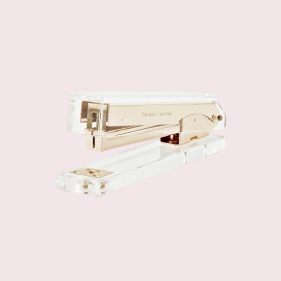 Kate Spade Acrylic Strike Gold Stapler NIB